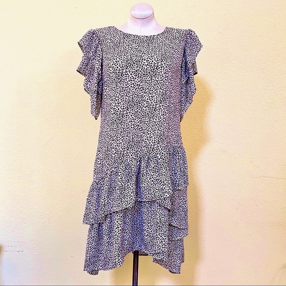 Dress Animal Cheetah Print XXL Cream Black NWT - Picture 3 of 16